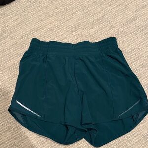 Lululemon Athletica Dark Green 4” Hotty Hot Shorts